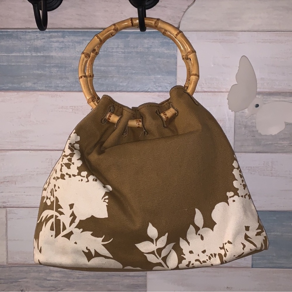 Banana Republic Canvas Bamboo Handbag - Picture 4 of 10